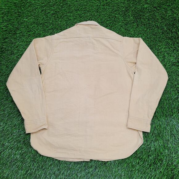 Vintage Woolrich Flannel Button Shirt Womens Medium 19x26 Yellow - Picture 2 of 14